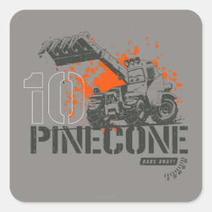 Pinecone Graphic Square Sticker