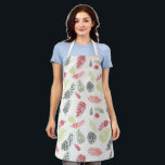 Pinecone Holiday Christmas Apron<br><div class="desc">A cheery pattern of red and green pinecones scattered across a cream background. Add to your Holiday decorations,  Christmas,  Hanukkah or Kawanza.</div>