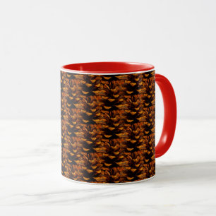 Pinecone pattern rustic fall nature mug