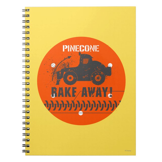 Pinecone Rake Away! Notebook (Front)