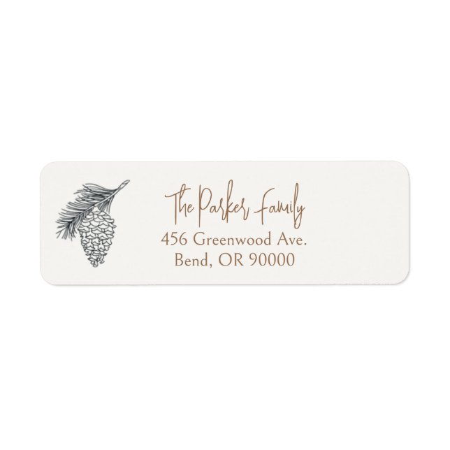 Pinecone Return Address Label (Front)