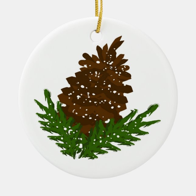 Pinecone Round Ornament (Front)