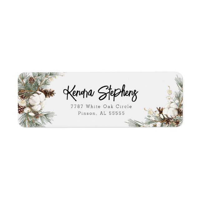 Pinecone Spruce Return Address Label  (Front)