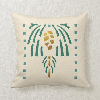 Pinecone Stencil Throw Pillow