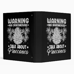 Pinecone Tree Funny Plant Mountain Forest Binder