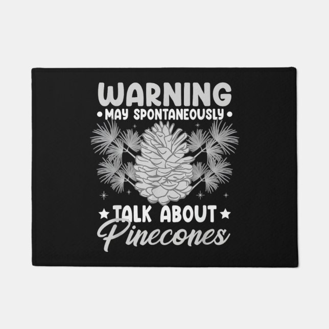 Pinecone Tree Funny Plant Mountain Forest Doormat (Front)