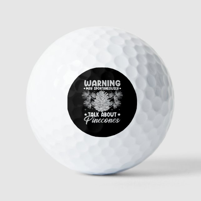 Pinecone Tree Funny Plant Mountain Forest Golf Balls (Front)