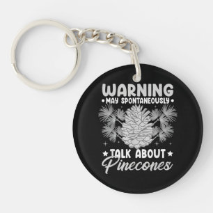 Pinecone Tree Funny Plant Mountain Forest Keychain