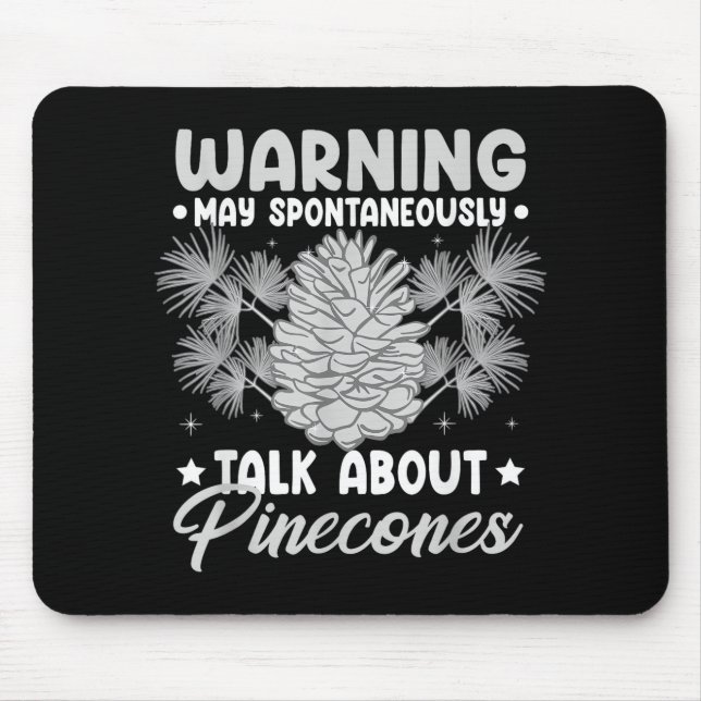Pinecone Tree Funny Plant Mountain Forest Mouse Pad (Front)