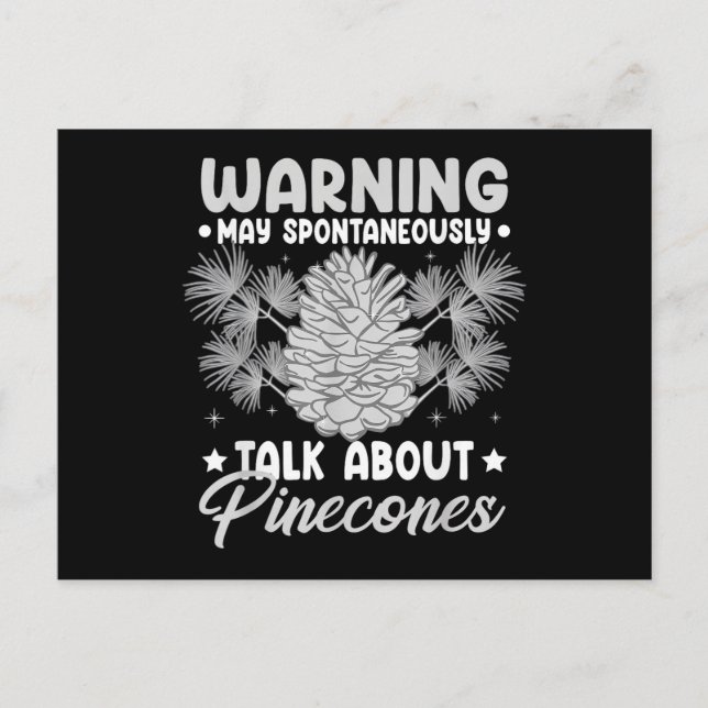 Pinecone Tree Funny Plant Mountain Forest Postcard (Front)