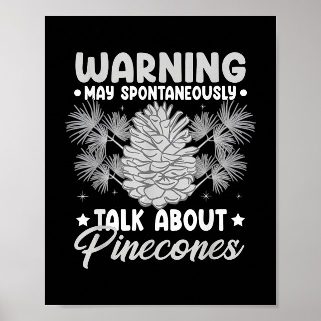 Pinecone Tree Funny Plant Mountain Forest Poster (Front)