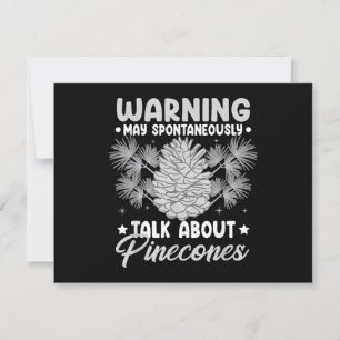 Pinecone Tree Funny Plant Mountain Forest Save The Date