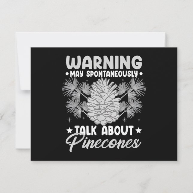 Pinecone Tree Funny Plant Mountain Forest Save The Date (Front)