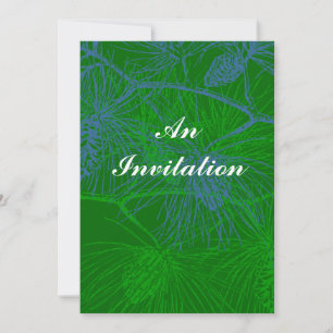 Pinecone Vintage Art Custom Invitations