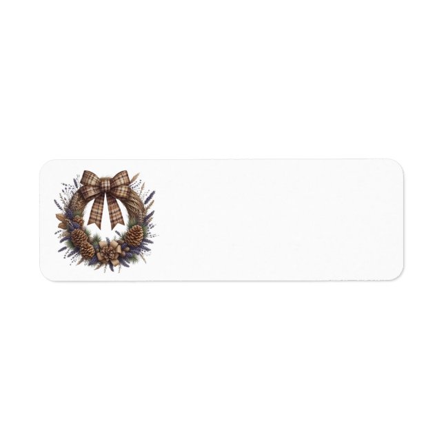 Pinecone Wreath Address Labels (Front)