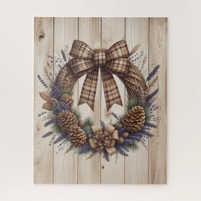 Pinecone Wreath Puzzle (Vertical)