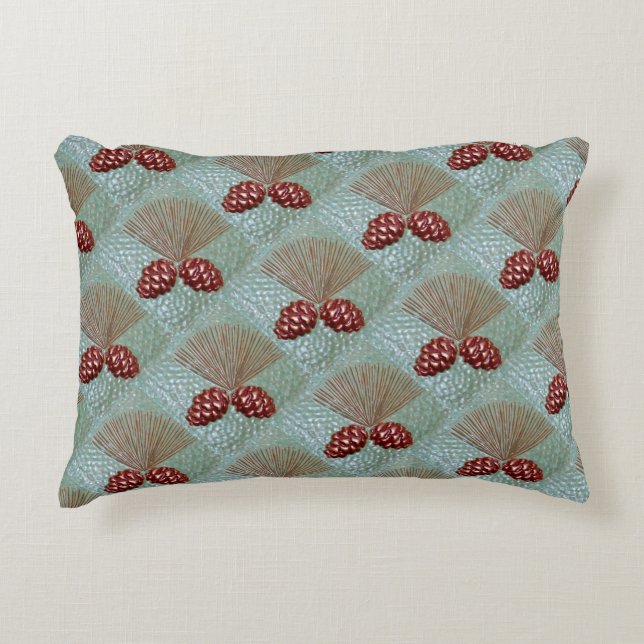  PineconeAccent Throw Pillow (Front)