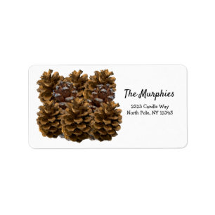 Pinecones Address Label