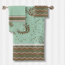 Pinecones and Distressed Chevron Stripes Cabin 