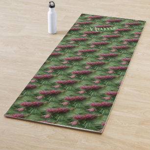 Pinecones And Pine Needles Nature Pattern Yoga Mat