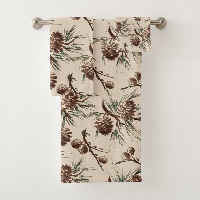 Pinecones de Noël rétro Vintage (En situation)