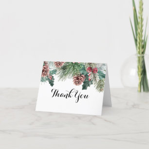 Pinecones d'hiver et Holly Merci