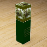 PInecones in Snow Wine Gift Box<br><div class="desc">This digital photograph captures a pine branch laden with several large, snow-capped pine cones.”</div>