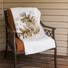 Pinecones rustiques dans la couverture en toison d