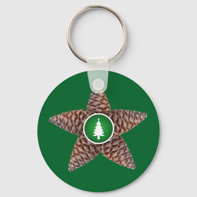 Pinecones star keychain (Front)