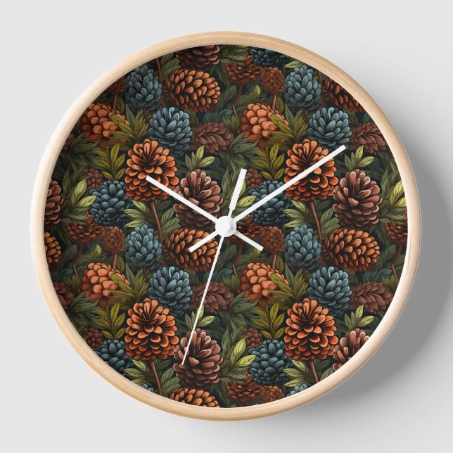 Pinecones Wall Clock (Front)