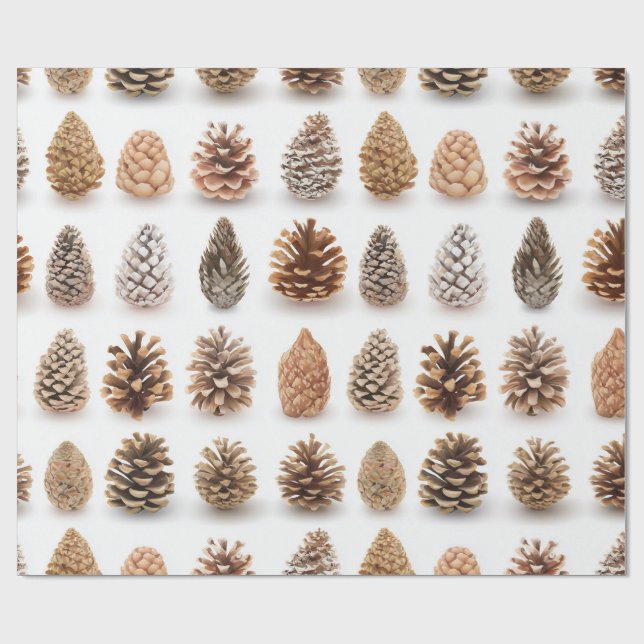 Pinecones Wrapping Paper (Flat)