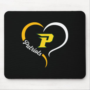 Pinecrest Patriots Logo Half Heart Slogan Hs Mouse Pad