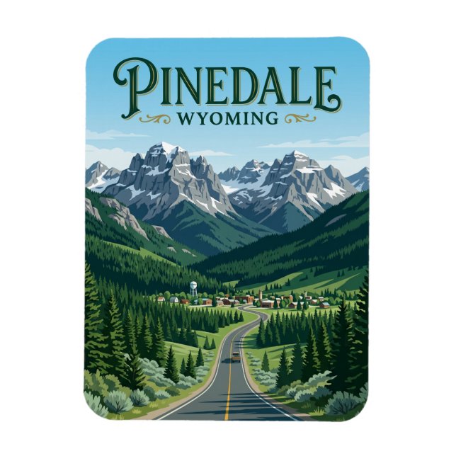 Pinedale USA Magnet (Vertical)