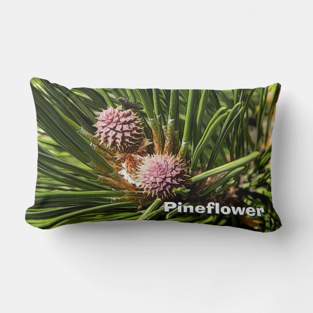 Pineflower Lumbar Pillow (Front)