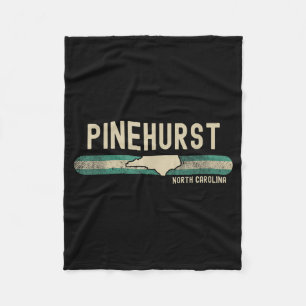 Pinehurst Nc _ North Carolina _ Travel 80s Style Fleece Blanket