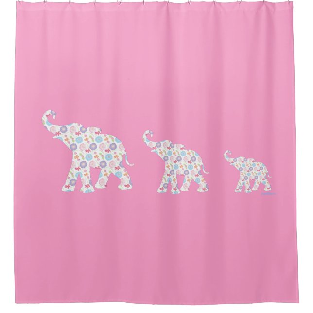 PinElephants Watercolor Flower Pattern Cute Modern (Front)