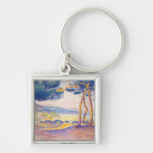 Pines Along the Shore Keychain