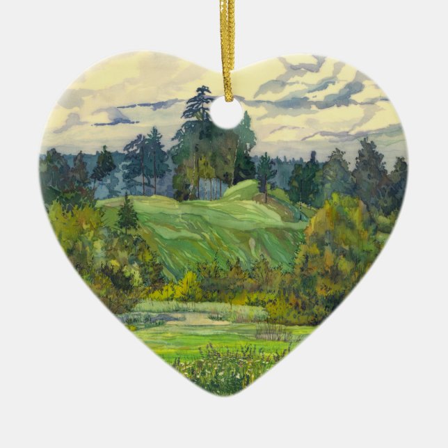 Pines Ceramic Ornament (Front)