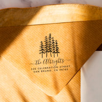 Pines Custom Family Name Signature Return Address