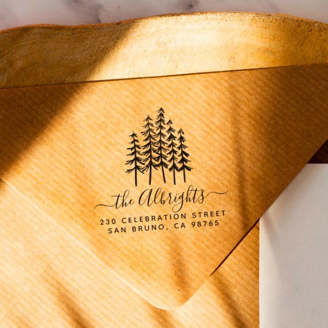 Pines Custom Family Name Signature Return Address Rubber Stamp (Creator Uploaded)