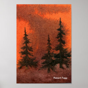 Pines in the Mist Art Print