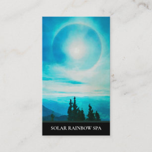 *~* Pines Mountains Sun Rainbow Blue Business Card