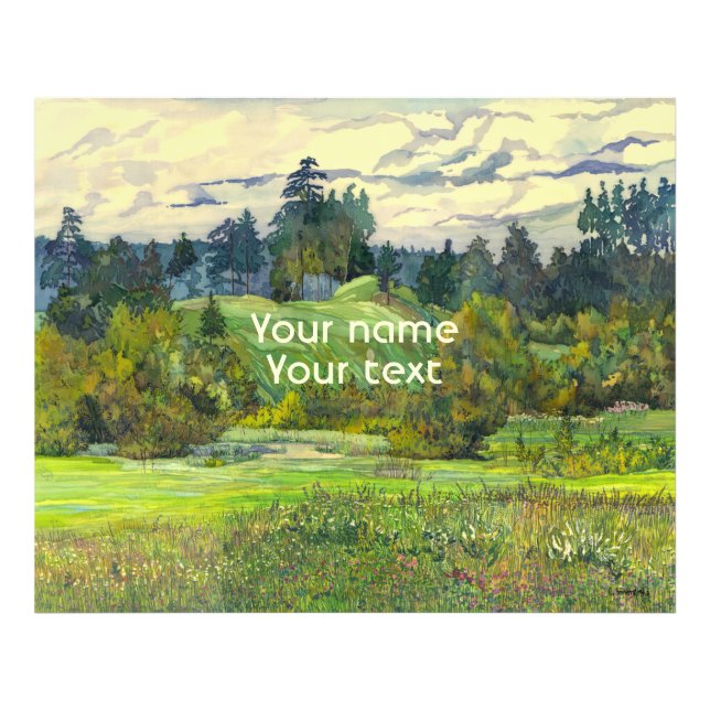 Pines painting  watercolor on silk photo print (Front)