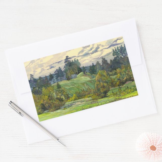 Pines painting  watercolor sticker (Envelope)