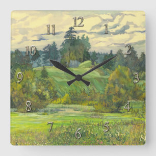 Pines Square Wall Clock