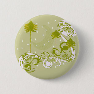 Pines with Moon-Customize Change BackGround Colour 2 Inch Round Button