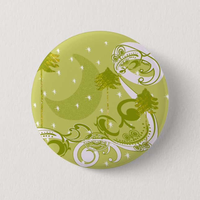 Pines with Moon-Customize Change BackGround Colour 2 Inch Round Button (Front)