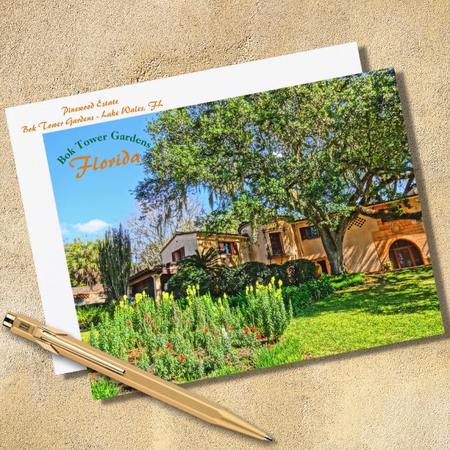 Pinewood Estate Mansion Bok Tower Gardens Florida Postcard (Creator Uploaded)
