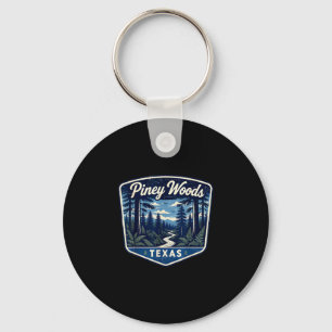 Piney woods texas forest nature hiking outdoors keychain