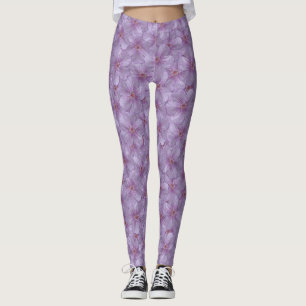 Pineywoods Geranium Seamless Pattern Leggings